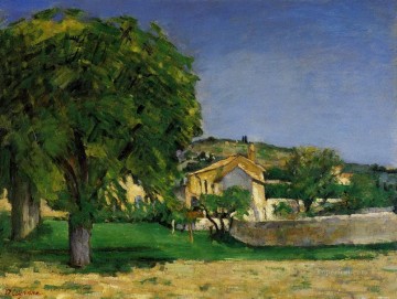 Paul Cezanne Painting - Chestnut Trees and Farmstead of Jas de Bouffin Paul Cezanne